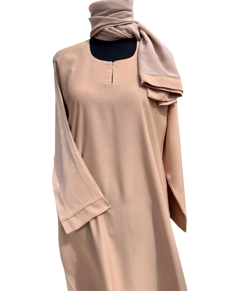 Premium Nida Abaya (Latte) – Hijab Expedition