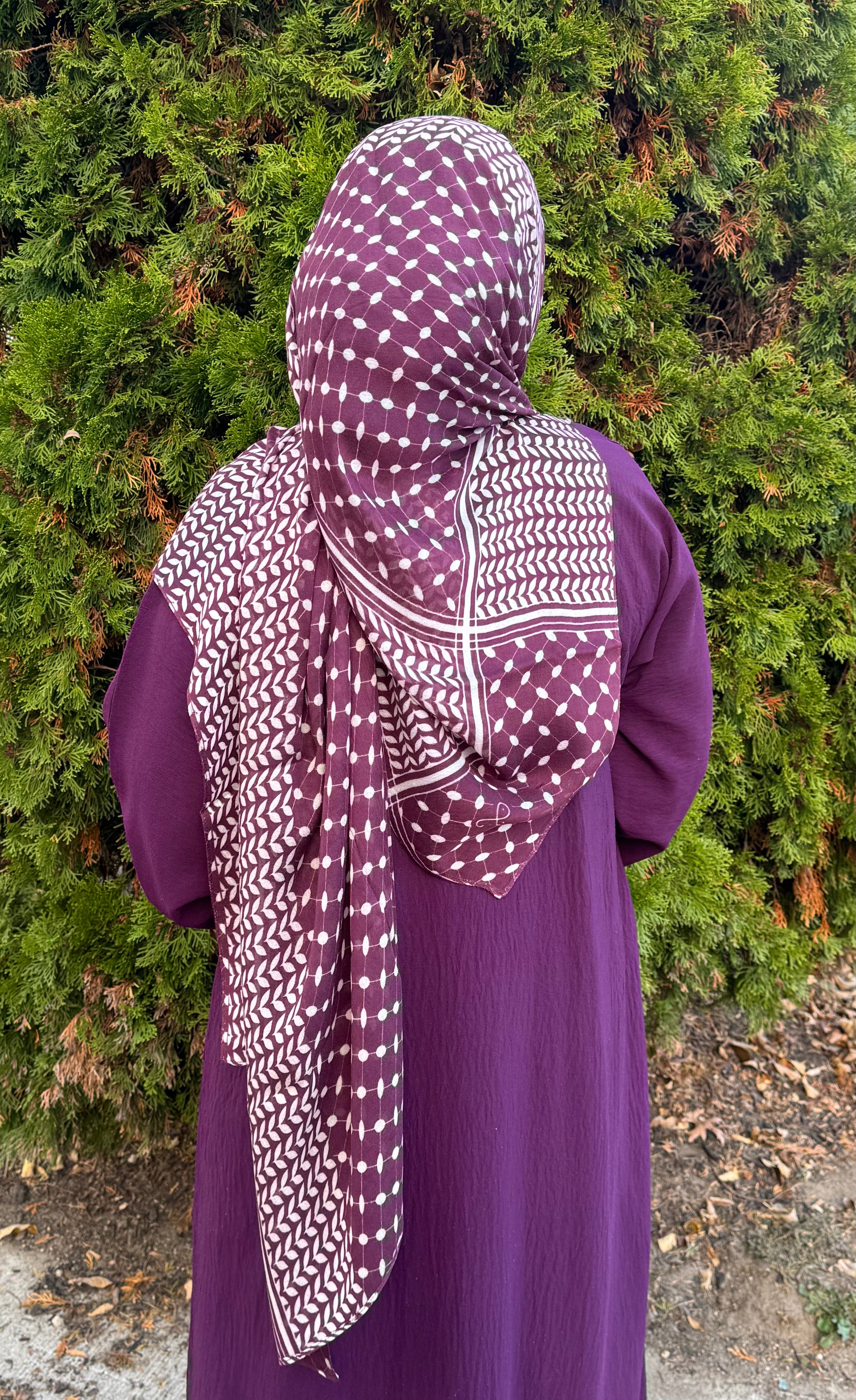 PLUM KEFFIYEH Modal Hijab