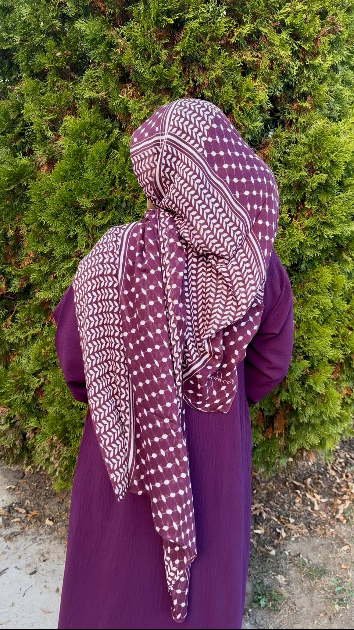 PLUM KEFFIYEH Modal Hijab