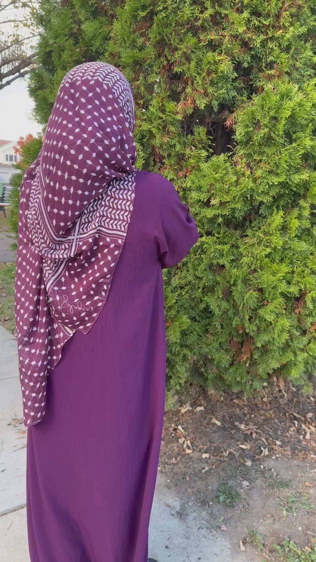 PLUM KEFFIYEH Modal Hijab