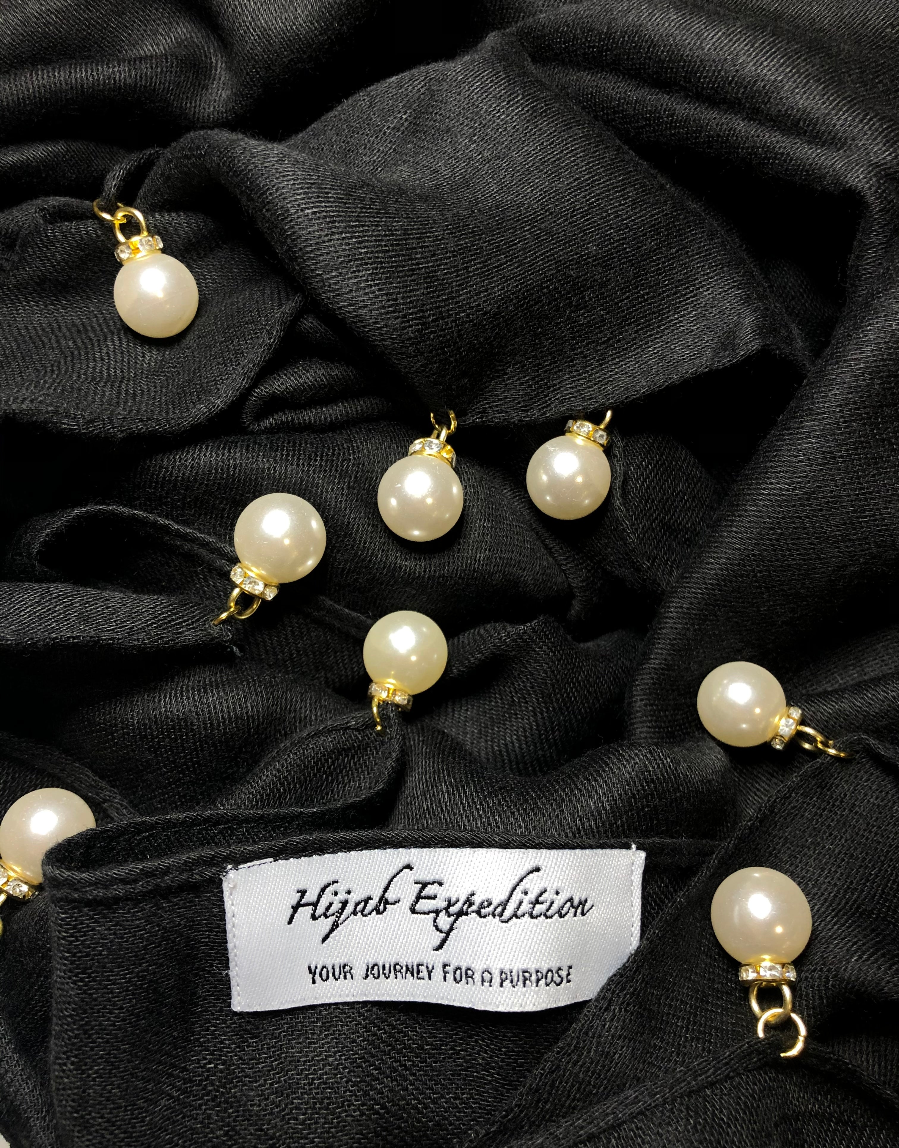 PURE BLACK Pearl Woven Viscose