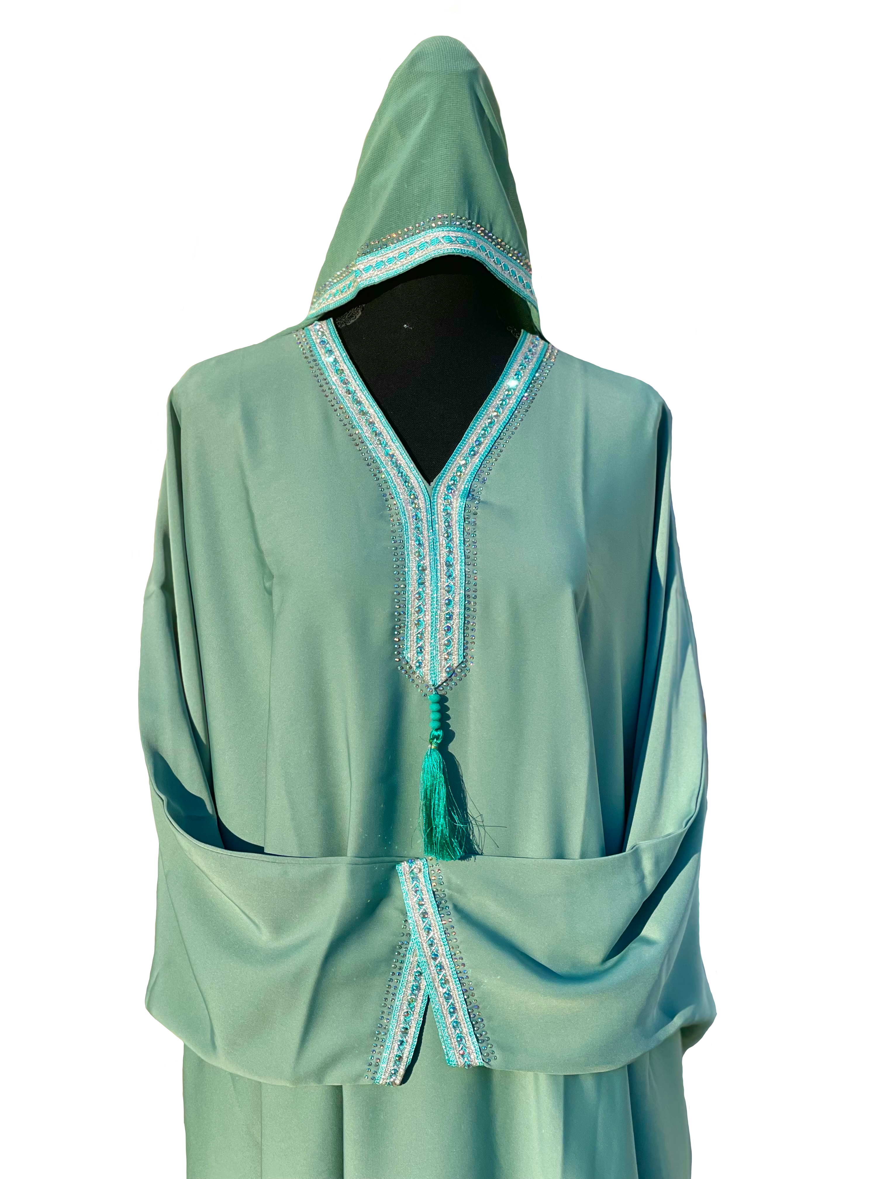 Noor Mint Butterfly Abaya